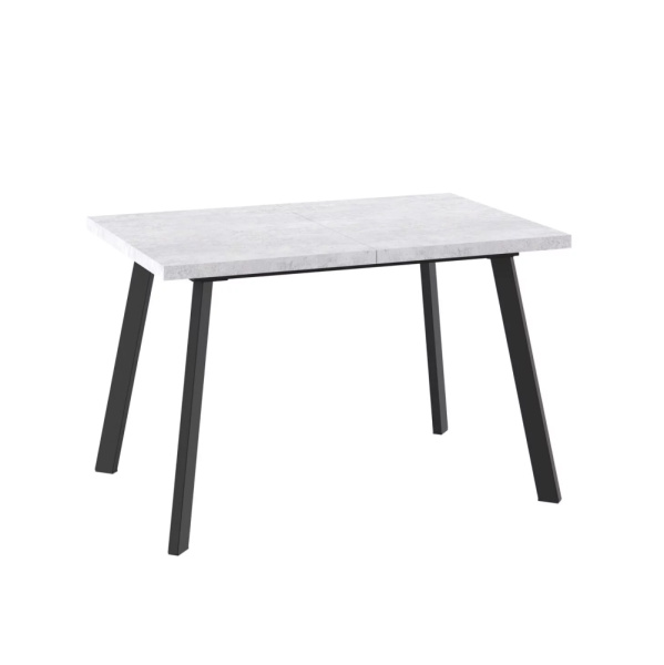 Стол BORG-140, раздвижной 140(180)х85, СЕРЫЙ СЛАНЕЦ/ЧЕРНЫЙ)